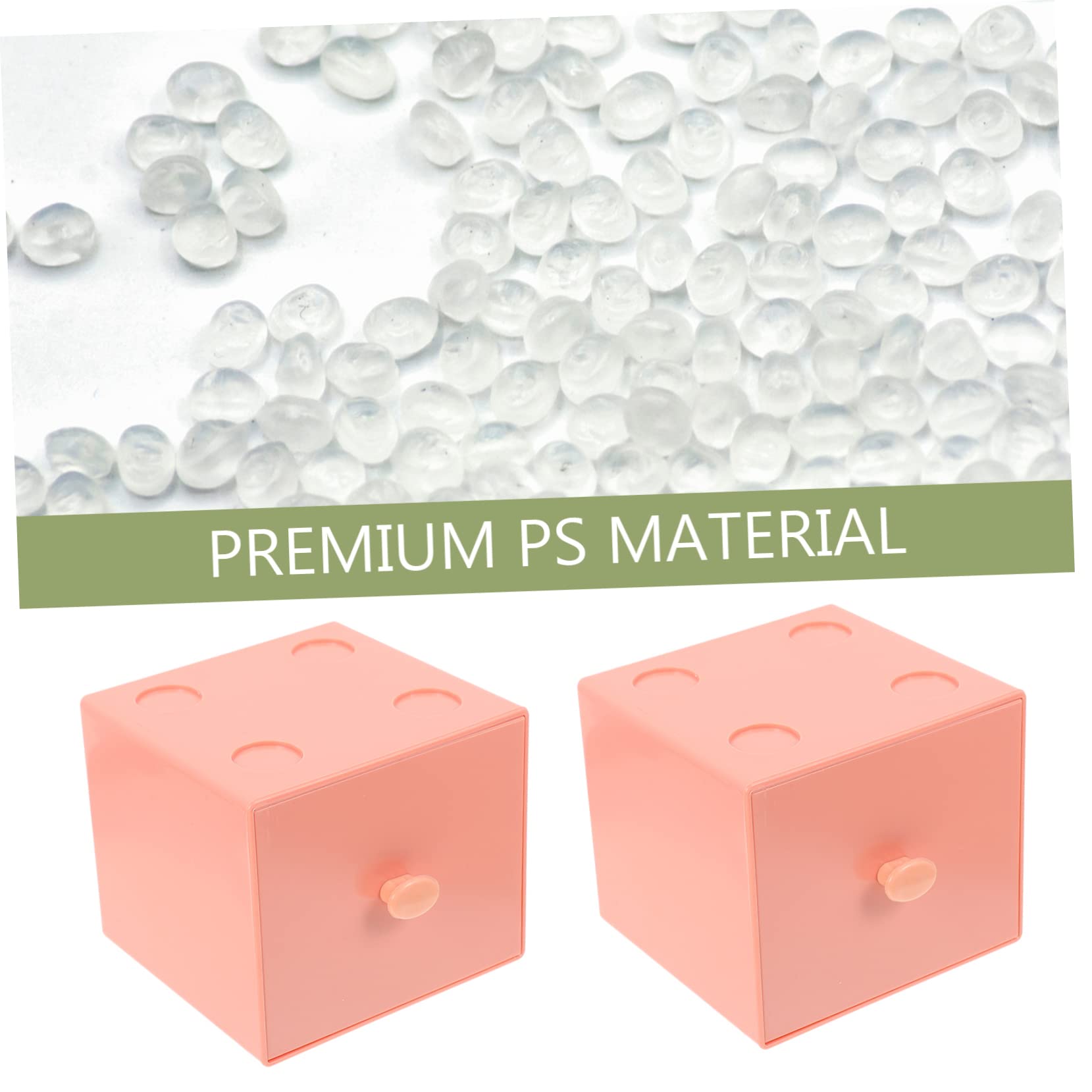 Set di 8 contenitori impilabili per cosmetici, con piccoli cassetti e portamatite, in plastica, da scrivania, per ufficio