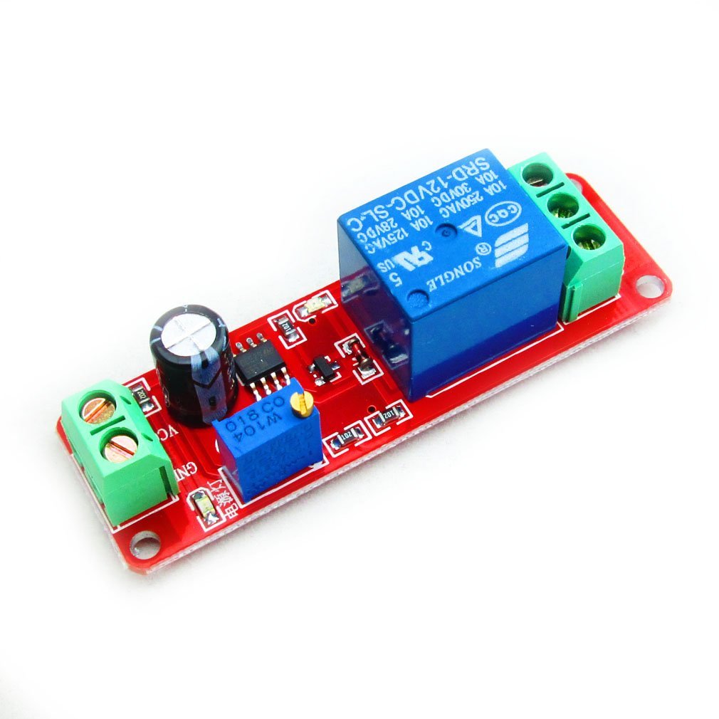 Hailege 5pcs NE555 DC 12V Modulo interruttore relè temporizzato di ritardo regolabile da 0 a 10 secondi