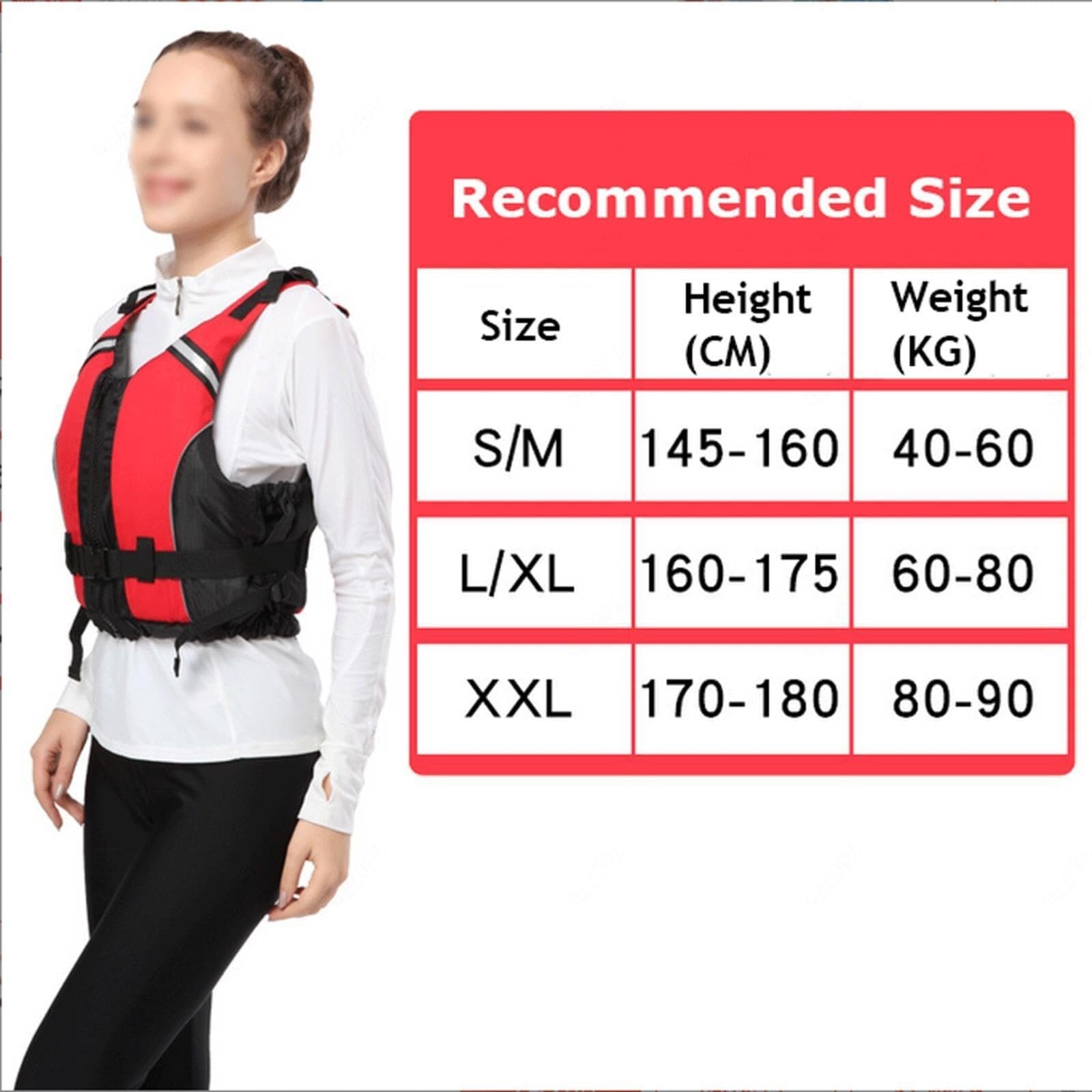 Adult Adjustable Float Jacket Safety Strap Kayaking Swimming Boating Fishing Water Sports Surfing Canoeing Rafting Diving Outdoor Safety Gear High Buoyancy Flotation Aid Vest