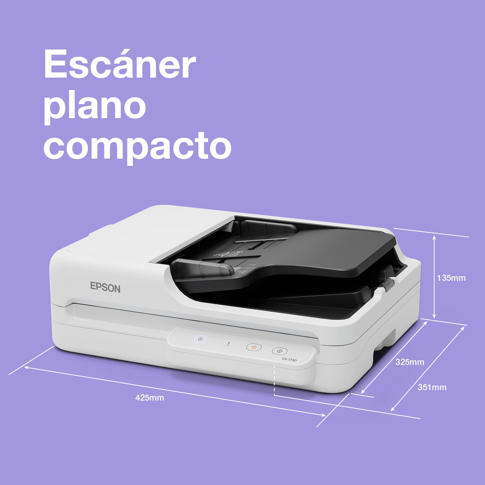 EPSON Workforce DS-1730: Escáner Plano A4, Rico en Funciones y Precio competitivo: la solución empresarial Ideal Que combina un Rendimiento Notable y un Precio asequible