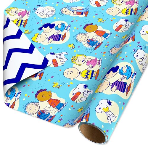 American Greetings 40 sq. ft. Reversible Peanuts Wrapping Paper for All Occasions (1 Roll 30 in. x 192 in.)