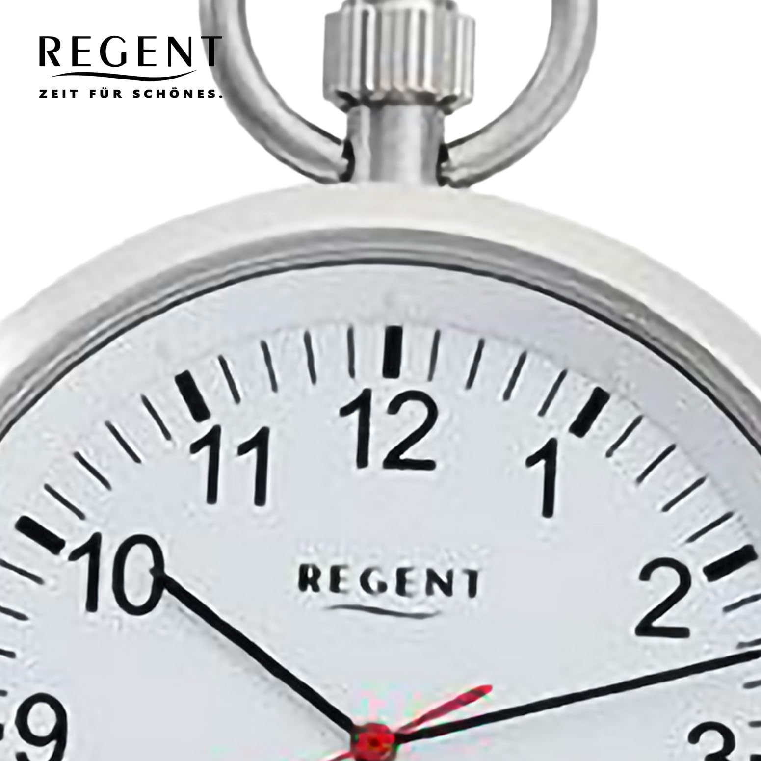 REGENT Herren Taschenuhr aus Edelstahl 43 MM Durchmesser Miyota Quarzwerk Flaches Mineralglas in verschiedenen Varianten