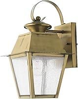 Vista 6 de Livex Lighting 2162-04 Mansfield - Linterna de pared para exteriores, 1 luz, color negro