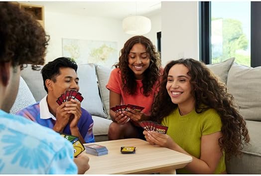 Mattel Games UNO Show em No Mercy Card Game for Kids, Adults & Family Parties & Travel with Extra Cards, Special Rules & Tougher Penalties