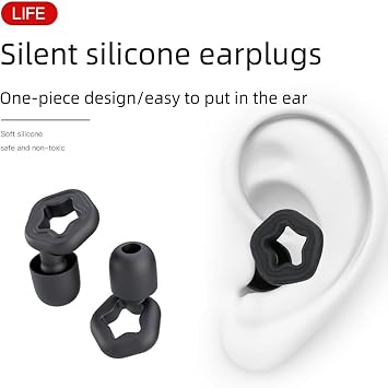 Ear Plugs for Sleeping Noise Cancelling,3 Pairs Reusable Hearing Protection Soft Silicone Ear Plugs for Noise Reduction,Concert Ear Plugs for Work Focus Snoring Concerts Travel