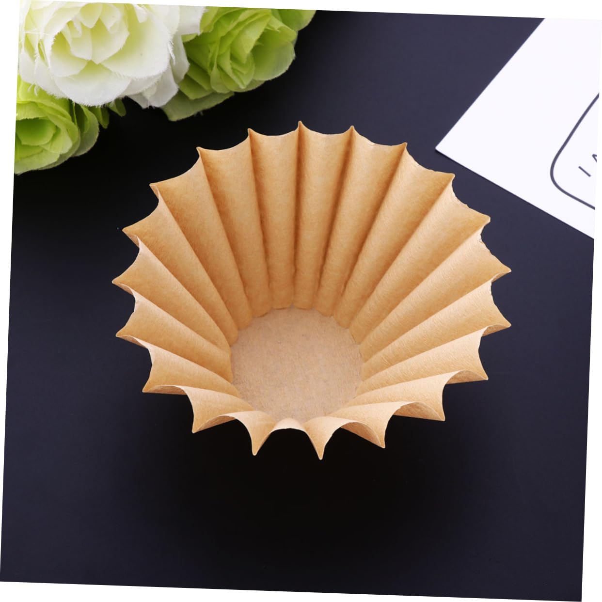 TOPBATHY 100 Piezas filtros de de mano para cafe papel de filtro de cafe de de cono de americano cono gotero de tera de