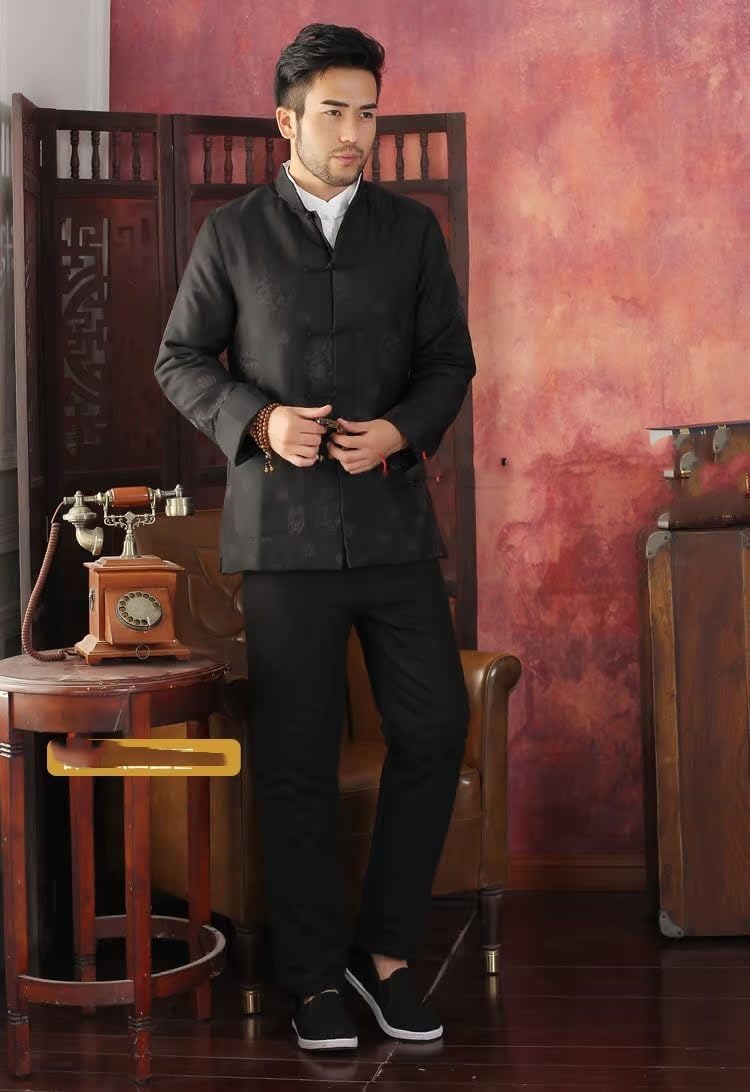 Men's Shirt Winter Tang Suit Chinese Tops for Men