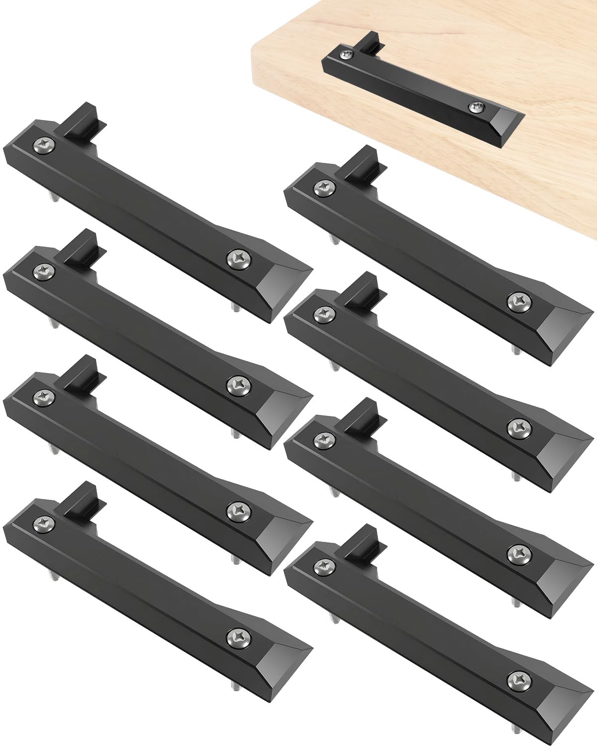 8Pcs Mounting Feet Compatible with ToughBuilt StackTech – Mount Cleats & Brackets Compatible with StackTech Tool Boxes, Black