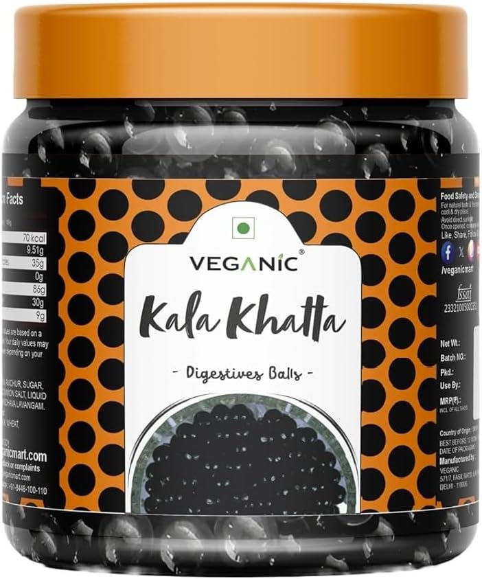 Kala Khatta Goli | Digestive Fatafat Balls - 400GM | Black Sweet & Sour Ayurvedic Digestive Candy Balls | Khatti Mithi Goli