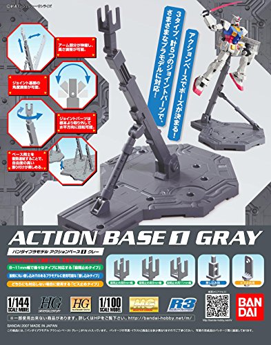 Socle Gundam Gunpla Action Base 1 1100 - vue 3