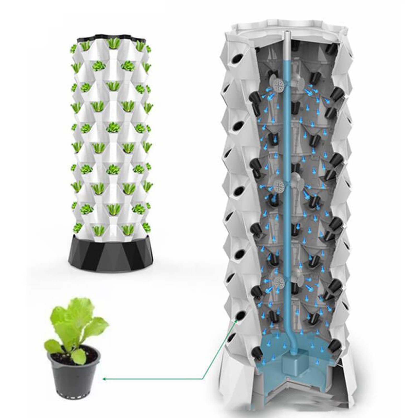 再循環エアロポニクスシステム、栽培バケット、5ガロン 再循環エアロポニクスシステム、栽培バケット、5ガロン 再循環エアロポ