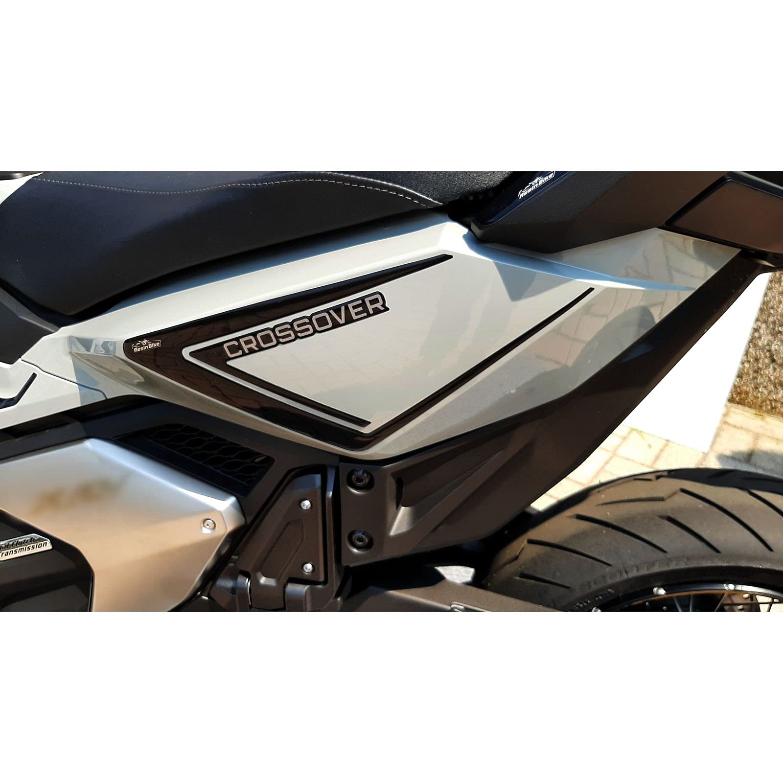 Resin Bike Scooter Stickers Compatible with Honda X-ADV 750 2021-2024. Side Underseat Protection Anti-Scratch and Impact. 3D Domed Resin Stickers Made in Italy - Image 4