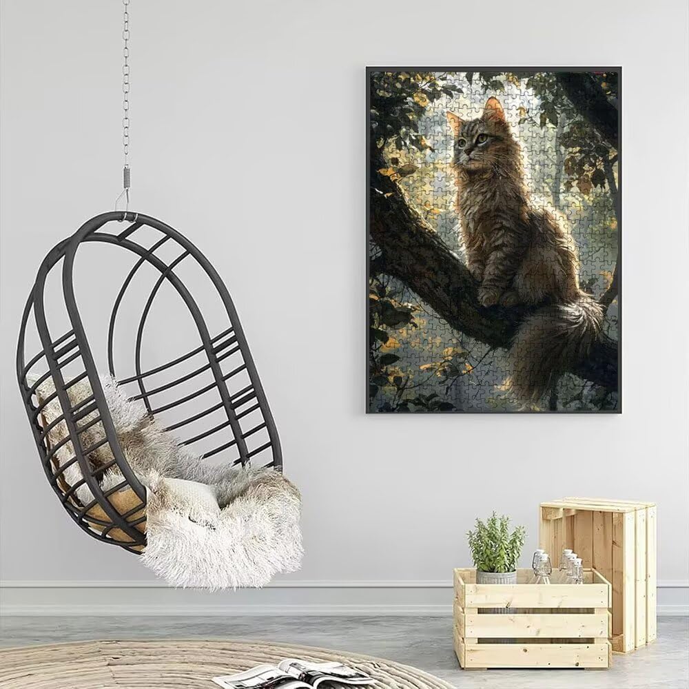 Puzzle 3000 Pezzi, Ramo Gatto 3D Puzzle per Adulti Impegnativo, Educa Puzzles Artistico, Divertente E Stimolante Puzzles Decorativo per La Famiglia, Regalo e Decorazione Pareti DX0YL6-849