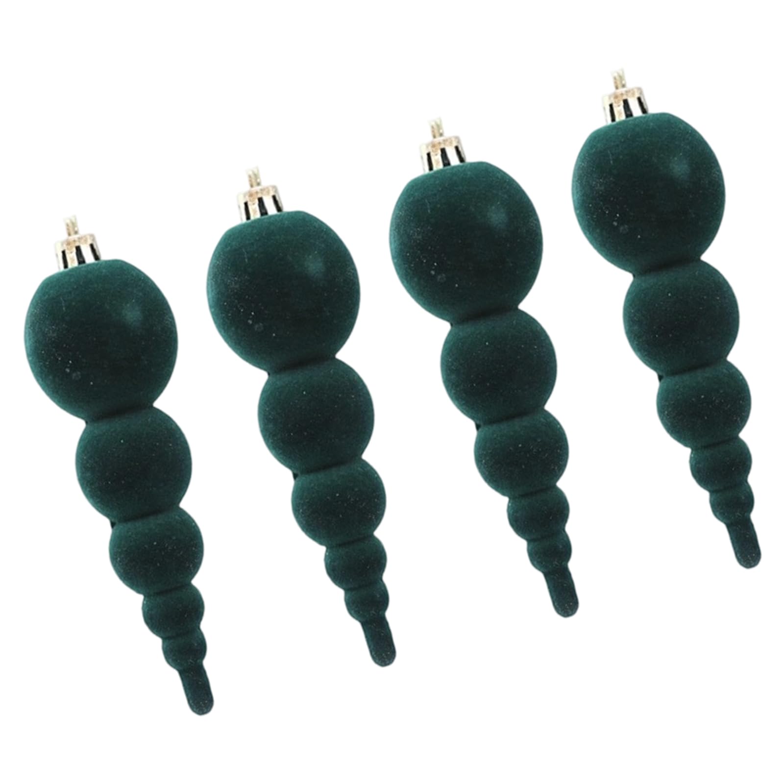 YTtkku Of 4 Flocking Velvety Christmas Hanging Ornaments Elegant Christmas Tree Decorations for Home Holiday Soft Flocking Holiday Hanging Ornaments