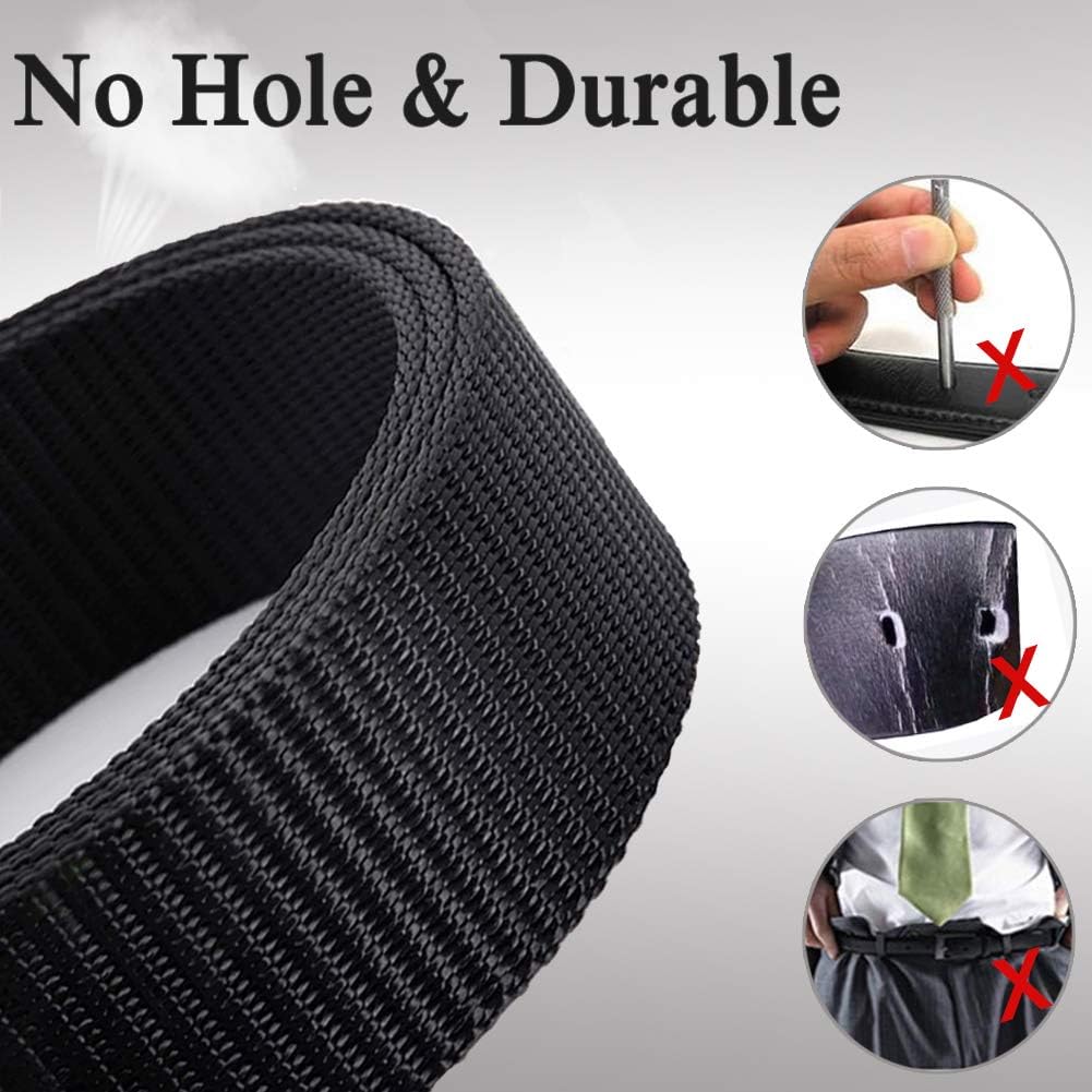 WYuZe 3 Pack Nylon Belts for Men, Metal-free Lightweight Military Belt Web 1.5" Adjustable for Jeans Casual Pants - Image 4