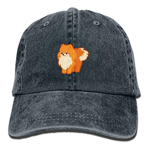 Secado Rápido Dad Hat,Cómoda Sombrero De Deporte,Transpirable Ocio Sombrero,Unisex Kawaii Dog Cartoon Pomeranian Personal Group Athletic Cowboy Cap Gorra De Béisbol con Visera Blanca