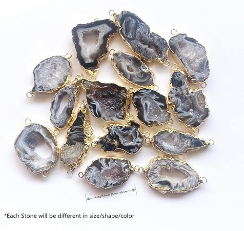 Miniatura 6 de Ygline Pulsera bohemia hecha a mano, con piedra de cristal, envolvente, de cuero, para mujer