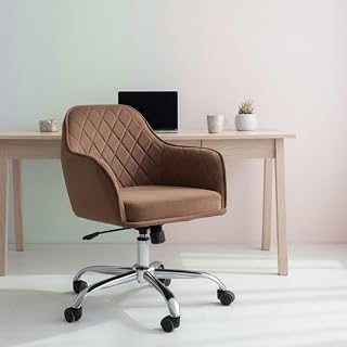 ACTIVA Luxury Revolving Chair| Modern Accent Armchair with Wheels/Velvet Upholstered Seat/Height Adjustable| Quilted Swive... Price In India