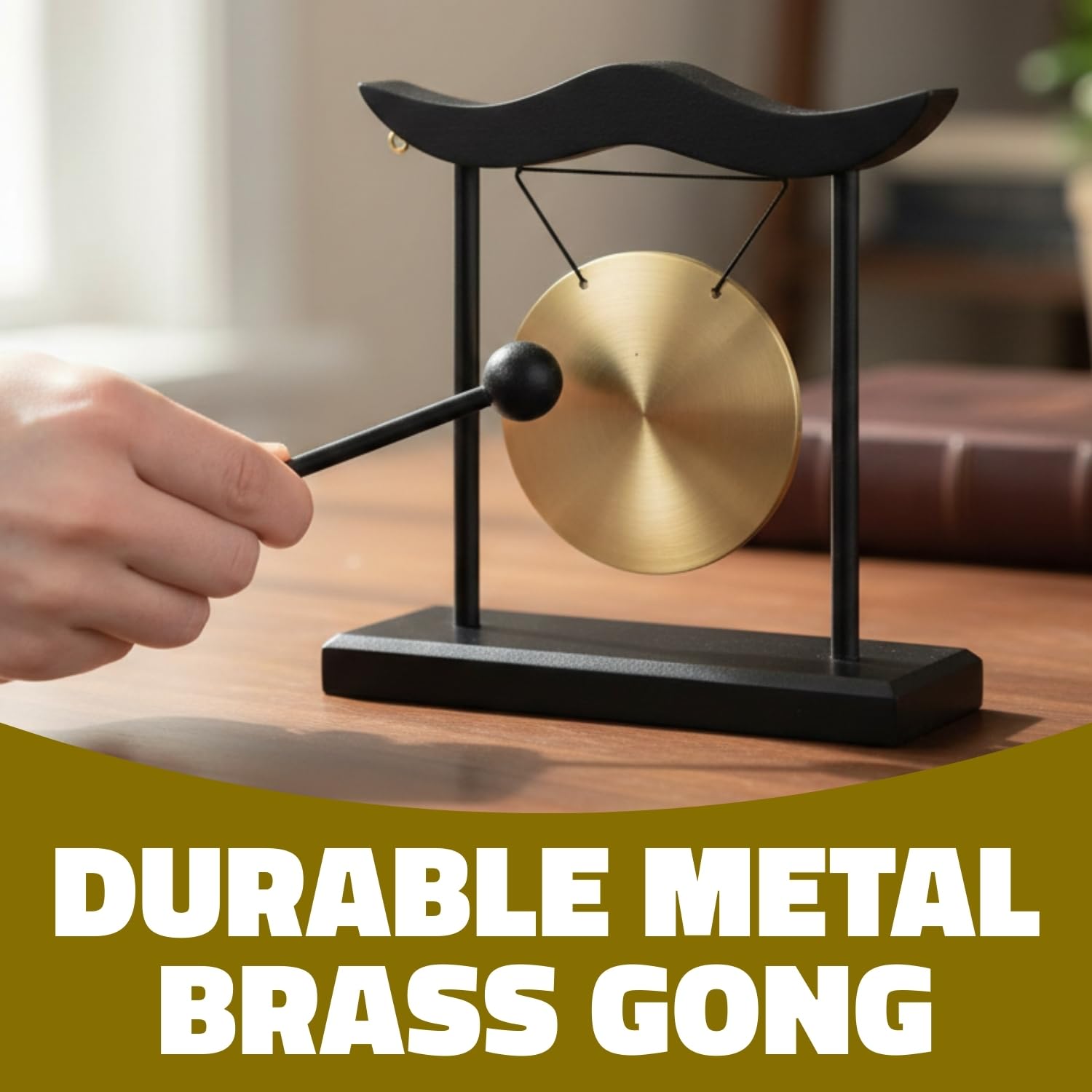 Amazon.com: Zen Table Gong, Desktop Meditation Gong with Wooden