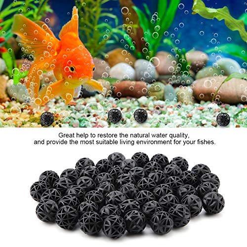 Aquarium Filter Material, 50Pcs Bio Balls Filter Media Fish Tank Biochemical Filter Material with Cotton for Fish Tank Pond(26mm) - Image 3
