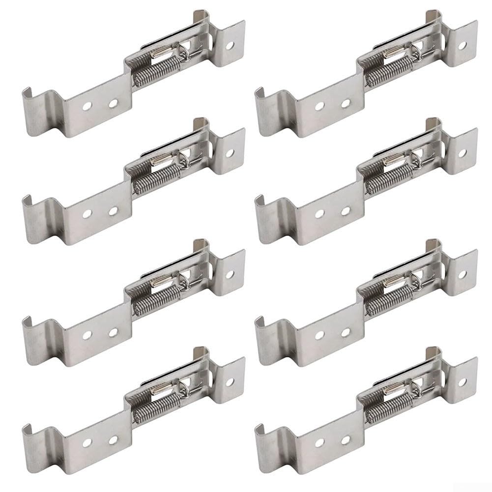 8 Soportes de matrícula de Acero Inoxidable para Coche, Abrazadera de Soporte de Marco con Resorte, Ajuste para camión, Remolque, Coche, Barco, Barco y Vehículos fácil instalación