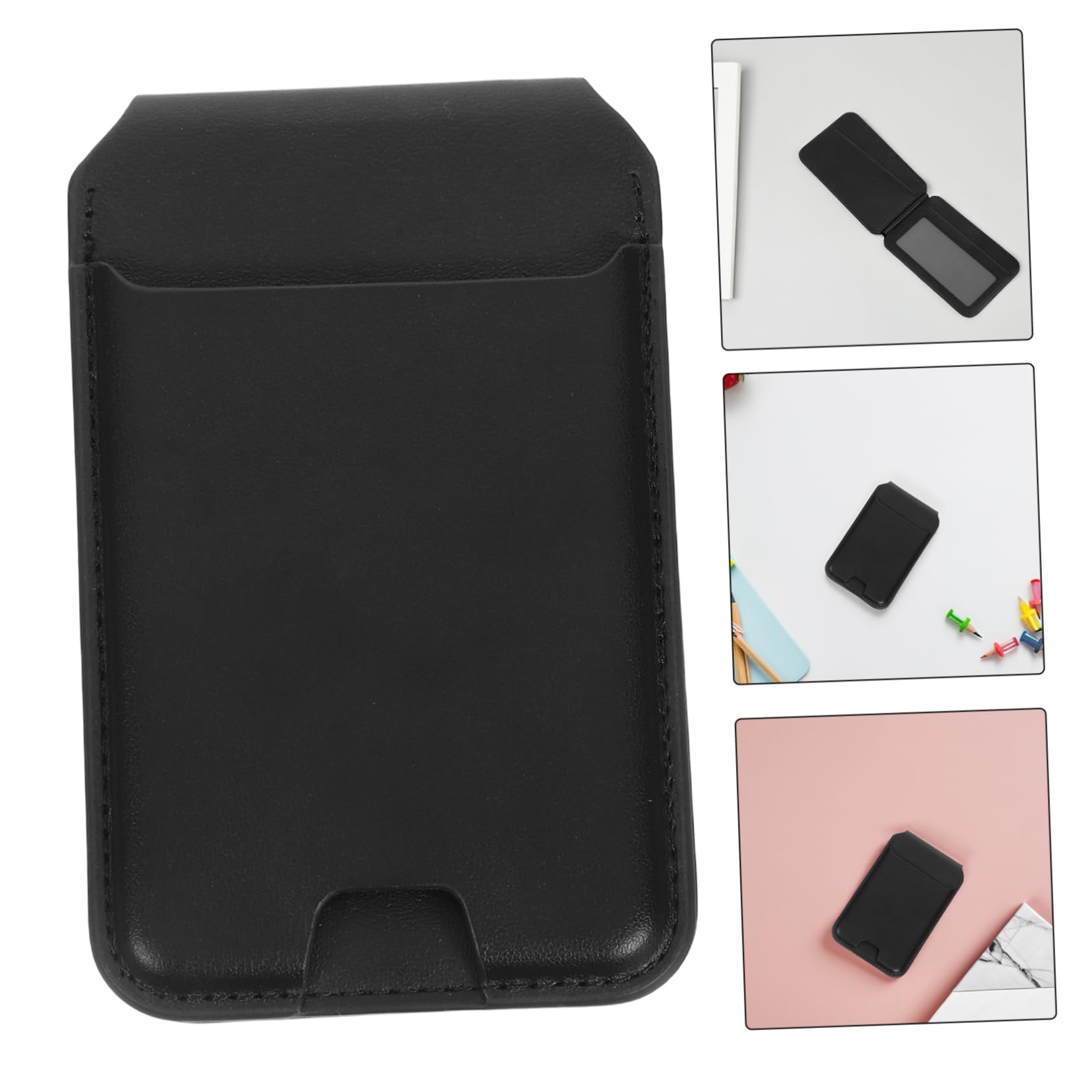 Didiseaon Supporto Pieghevole per Telefono Porta Carte Magnetico in Pu Organizza Carte di Credito e Documenti Fissaggio Sicuro Visualizzazione Comoda Orizzontale e Verticale