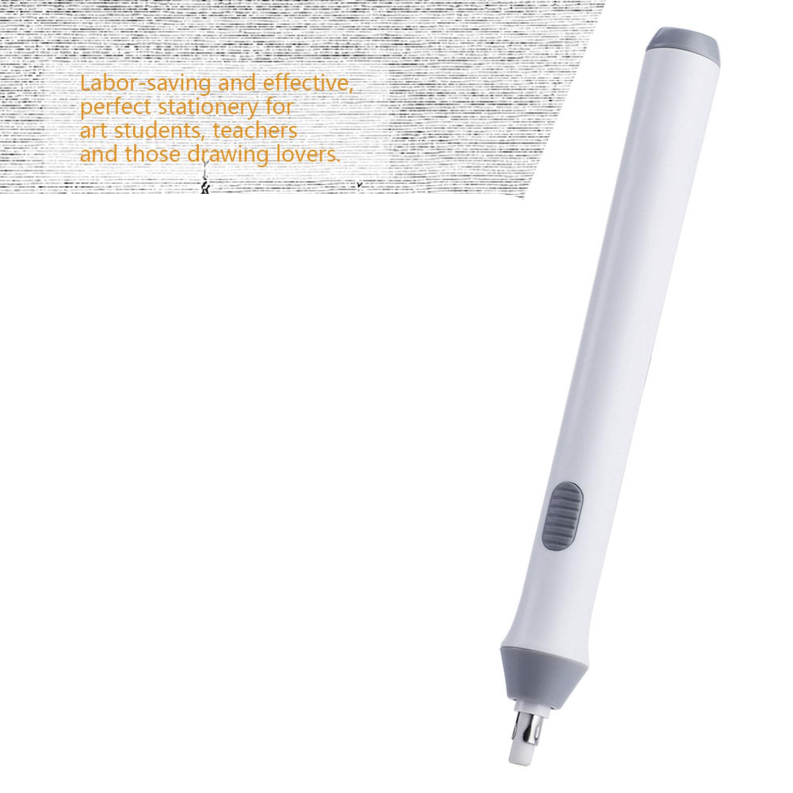 Borrador eléctrico, borrador eléctrico para dibujar, borradores eléctricos con 22 gomas de borrar para escritura diaria, dibujo, diseño industrial (blanco)