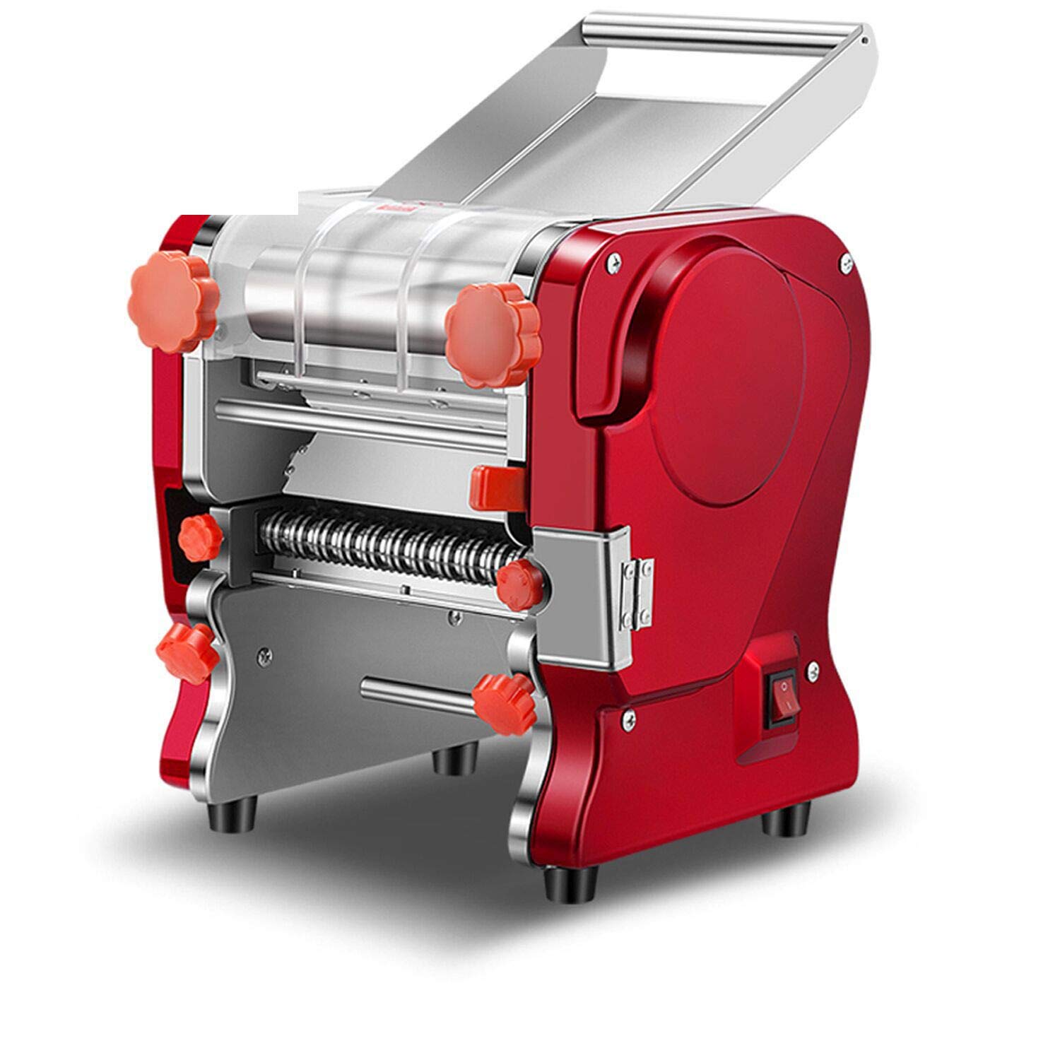 Pasta Making Machine,Electric Noodle&Dumpling Maker For Home/Commercial Use,Full Stainless Steel Dual Knife No Disassembled-3/9mm Width Noodle/0.3-5mm Thickness Dough-Auto Noodle Cutter.