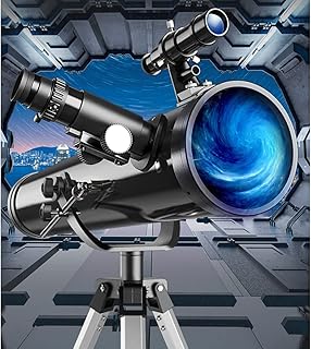 Telescopes for Astronomy,700mm Focal Length Astronomical Telescope Adjustable,Ideal Telescope for Beginners Kids and Adult with Tripod and Phone Holder (Black E)