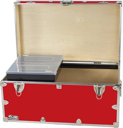 Miniatura 10 de C&N Footlockers - Baúl de almacenamiento grande con bandeja - Fabricado en los Estados Unidos - Solo casillero de acero en Amazon - Cofre duradero