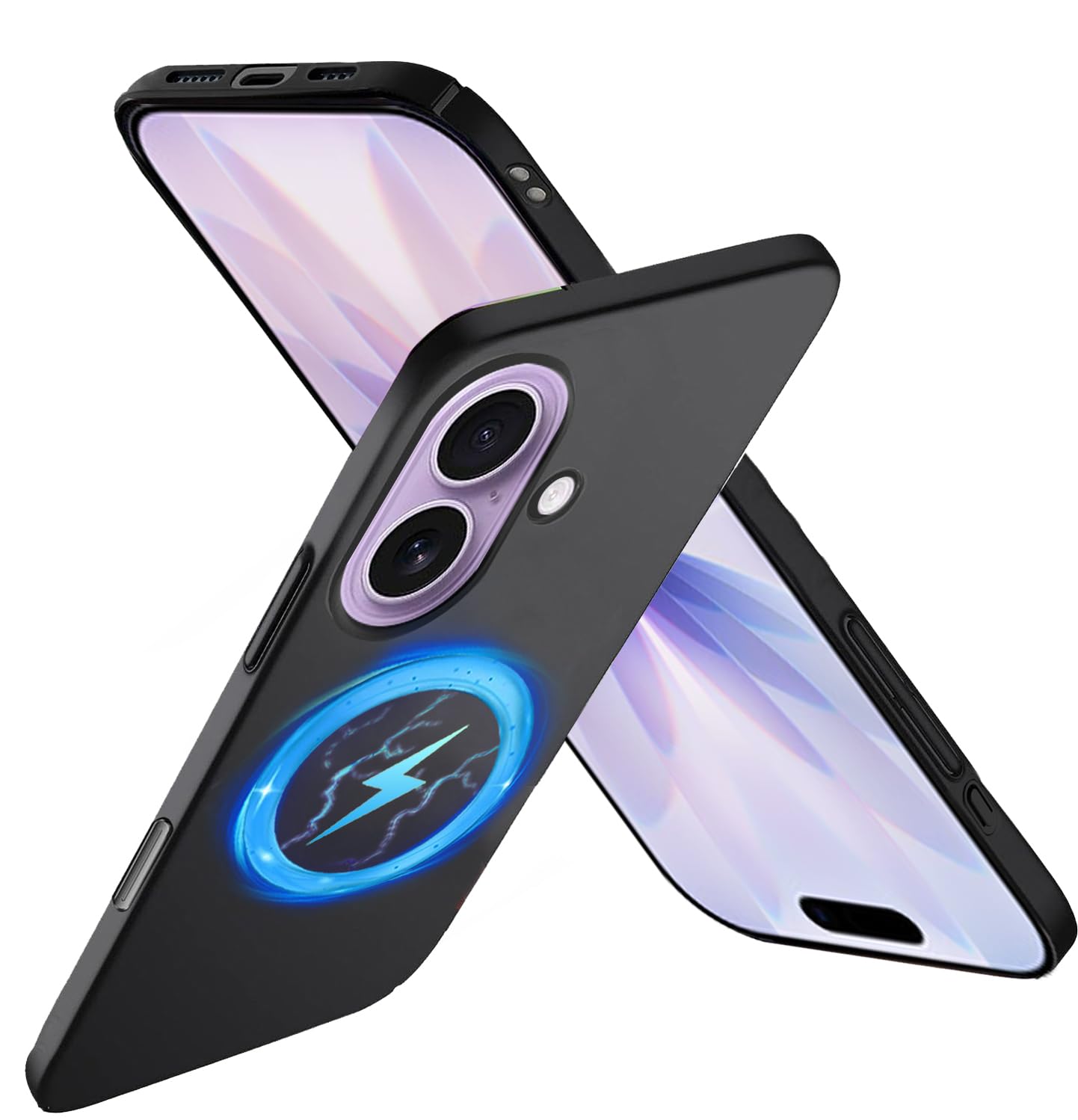 【極薄軽量・マグネット内蔵】Xyddxihan iPhone 17用 ケース マグセーフ対応 軽量薄型 シンプル マット質感 さらさら手触り PC製 指紋防止 擦り傷防止 アイフォン 17用カバー シン・フィット ブラック