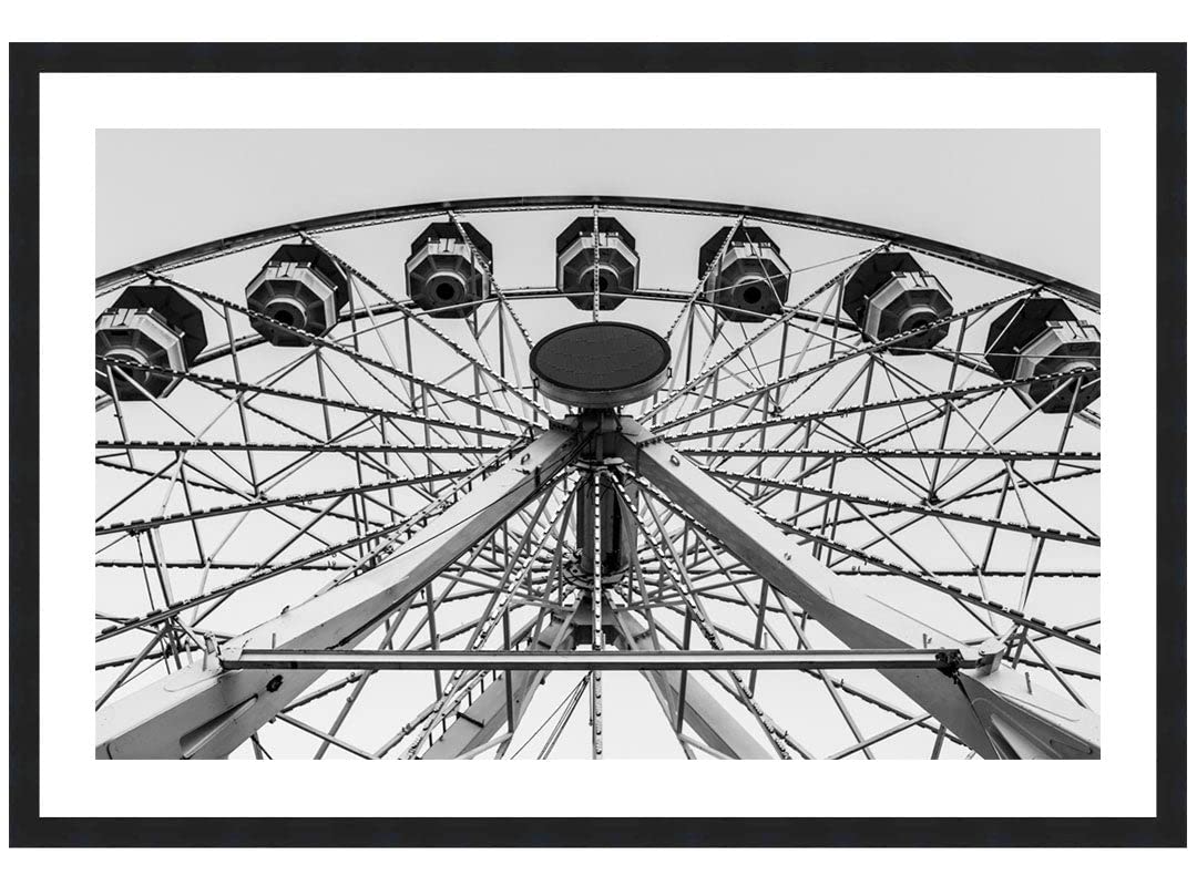 Ferris Wheel Art Black And White