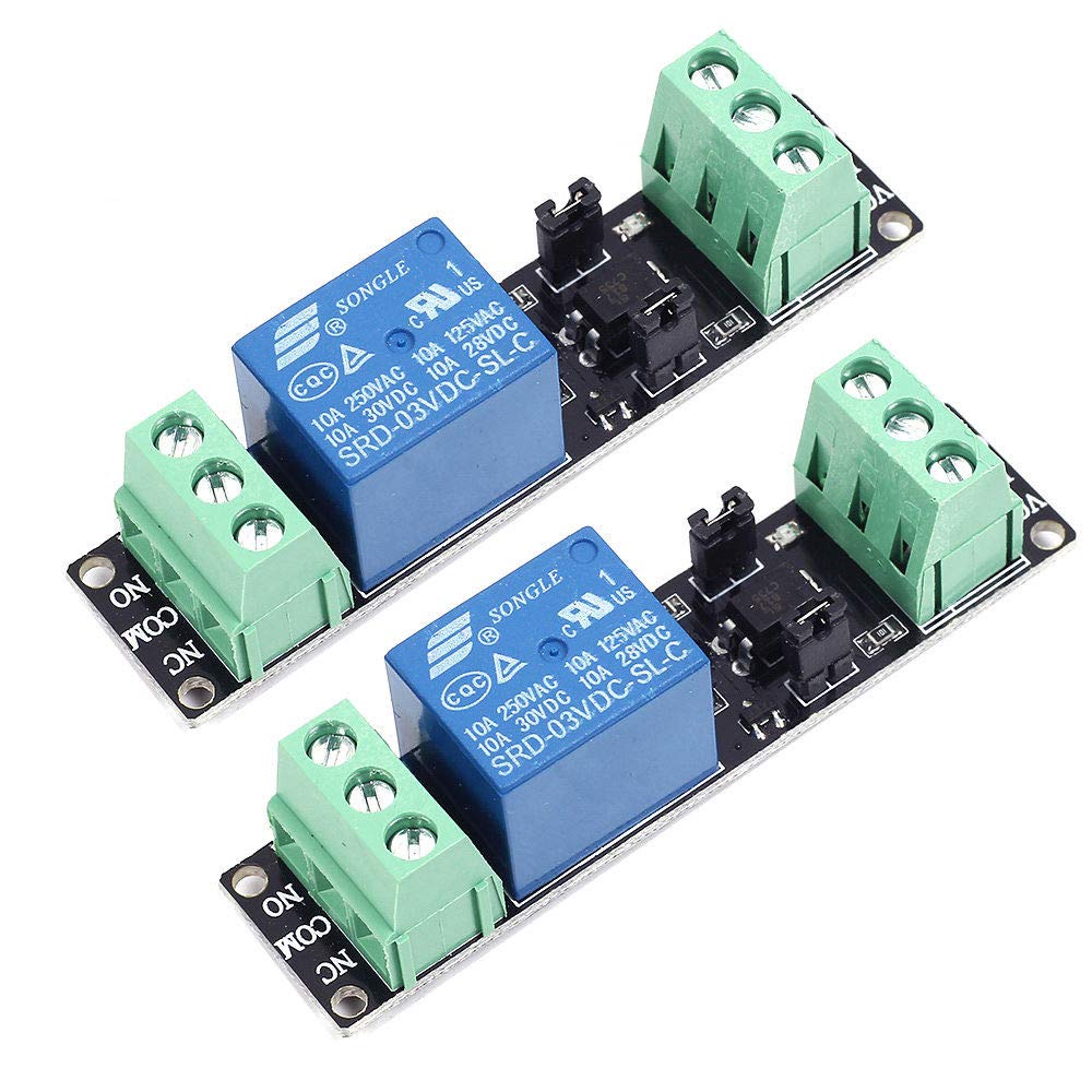 3V 1 Channel Relay Power Switch Module with Optocoupler Opto Isolation High Level Trigger for IOT ESP8266 Development Board 2pcs