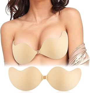 KD ZONE Sticky Push Up Bra, Backless Strapless Adhesive, Light Brown, Medical Grade Adhesive, Seamless Invisible Price In India
