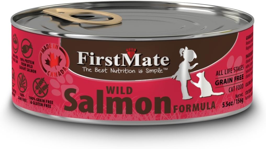 FirstMate Pet Foods Can Salmon Cat Food, 5.5-Ounce, Pack of 24