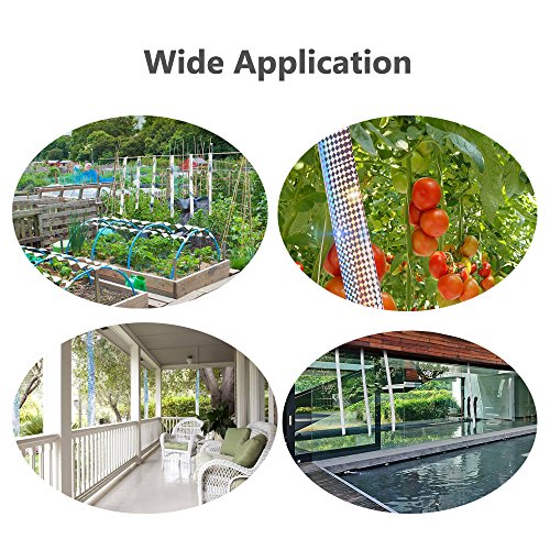 Resnstar Reflective Scare Tape Ribbon, Double Sided Reflective Tape To Keep Birds Pigeons Crows, Woodpecker Away From Home, Garden (350Ft Roll) #TOP5