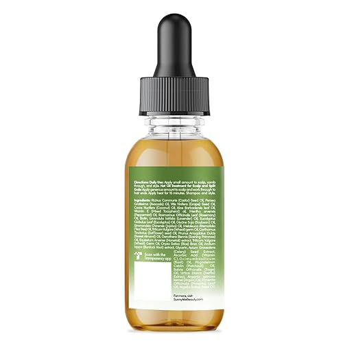 Miniatura 8 de Sunny Isle Aceite de menta de romero para el cabello y raíces fuertes, 2 onzas, para cabello ligero y fino, infundido con biotina y aceite de ricino