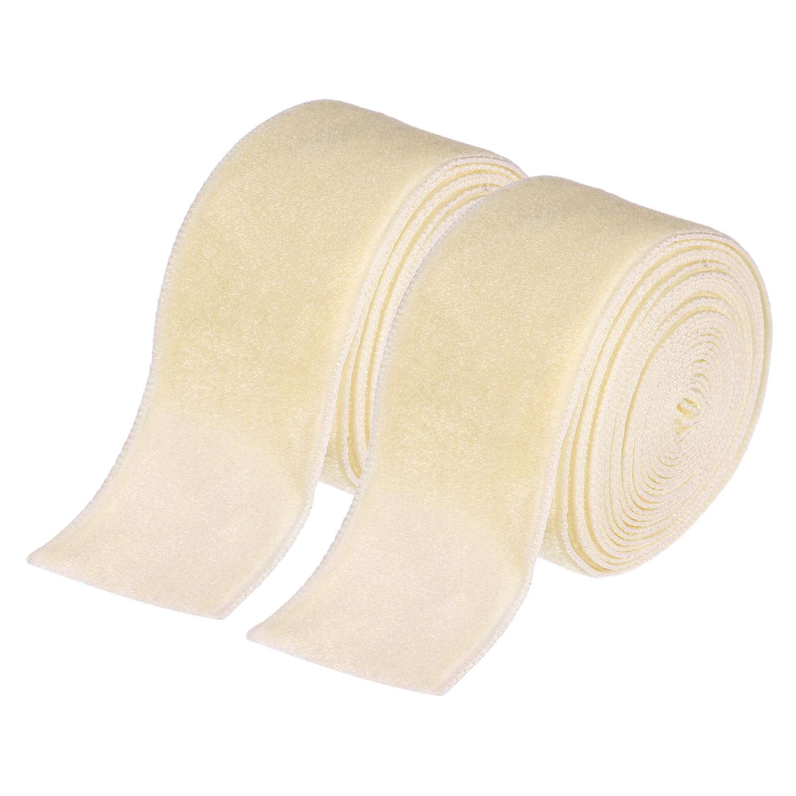 sourcing map Velvet Ribbon 2.5cm x 3.6m Single Face Spool Cream