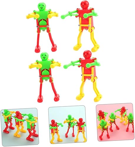 Miniatura 4 de 4 piezas de robot bailarín de cuerda para adultos, figuras de relojería seguras y portátiles, regalos creativos para cumpleaños y vacaciones,