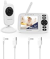 HelloBaby HB2438 Upgraded No WiFi Video Baby Monitor - 3.2" Screen, 2-Way Talk, Night Vision, Temp Sensor, 1000ft Range, 14Hr ECO Battery