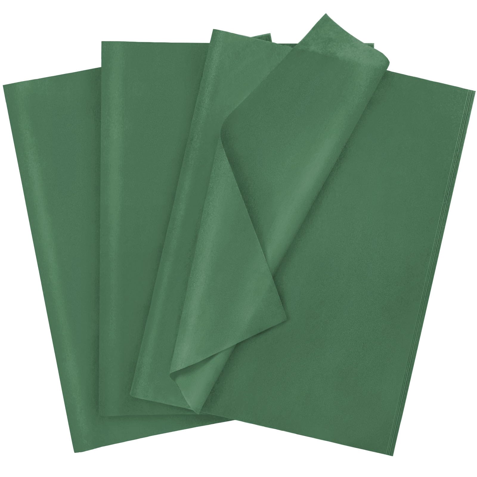 Laidans 120 Sheets 14 x 20 Inch Dark Green Paper for Gift Bag Wrapping