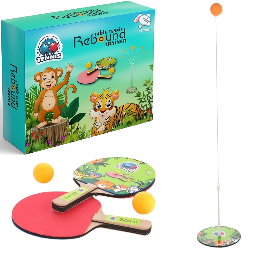 Storio Table Tennis Trainer Ball Set Ping Pong Indoor Games for Kids Storio Table Tennis Trainer Ball Set Ping Pong Indoor Games for Kids