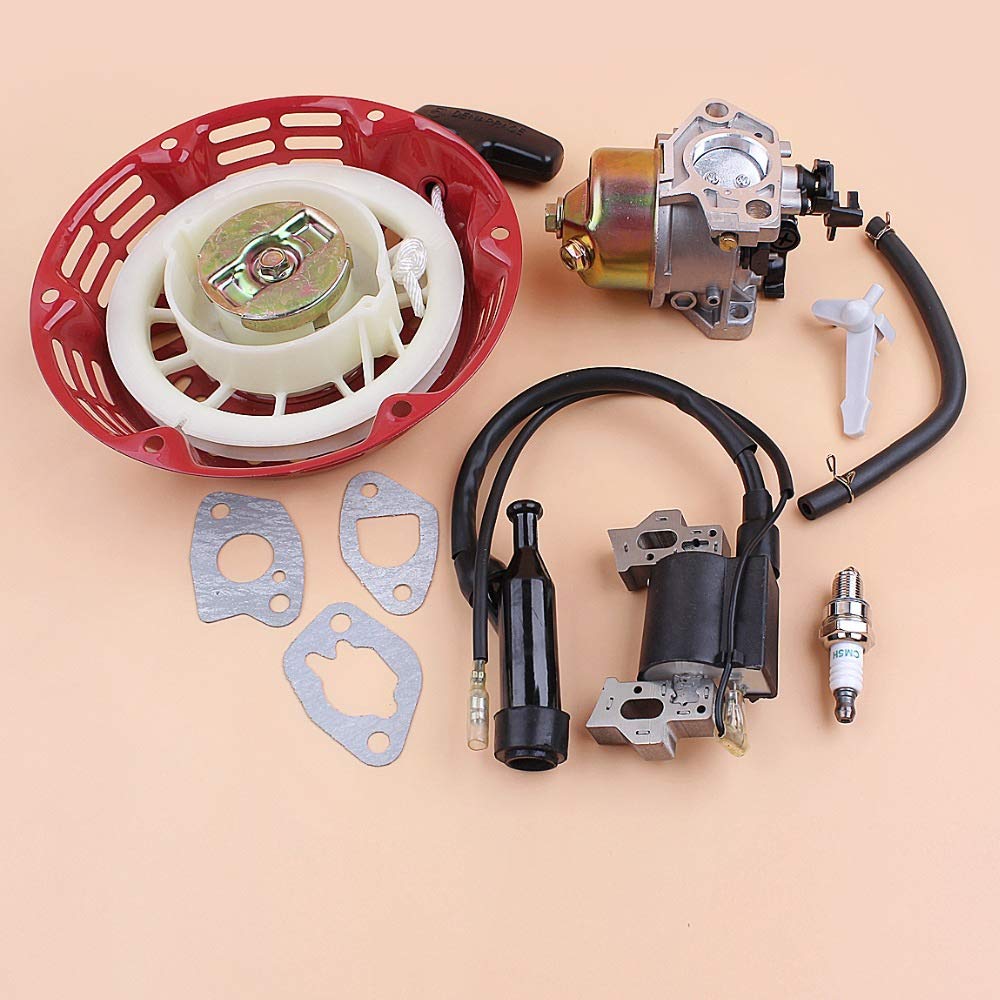Tiempo Beixi Arrancador de Retroceso Bobina de Encendido del carburador Junta Kit for Honda GX120 GX160 GX200 168F 5.5HP 6.5HP Motor Motor Generador de Gasolina