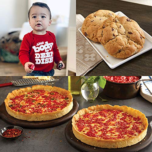 Two Carol's Cookies, Red Onesie & 2 Lou's Pizzas (1 Sausage 1 Spinach)