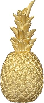 Hemoton Gold Pineapple Ornament Resin Sculpture 5.70 Inch Small Decorative Pineapple for Home Desktop Wedding Party Rustic Farmhouse Decor