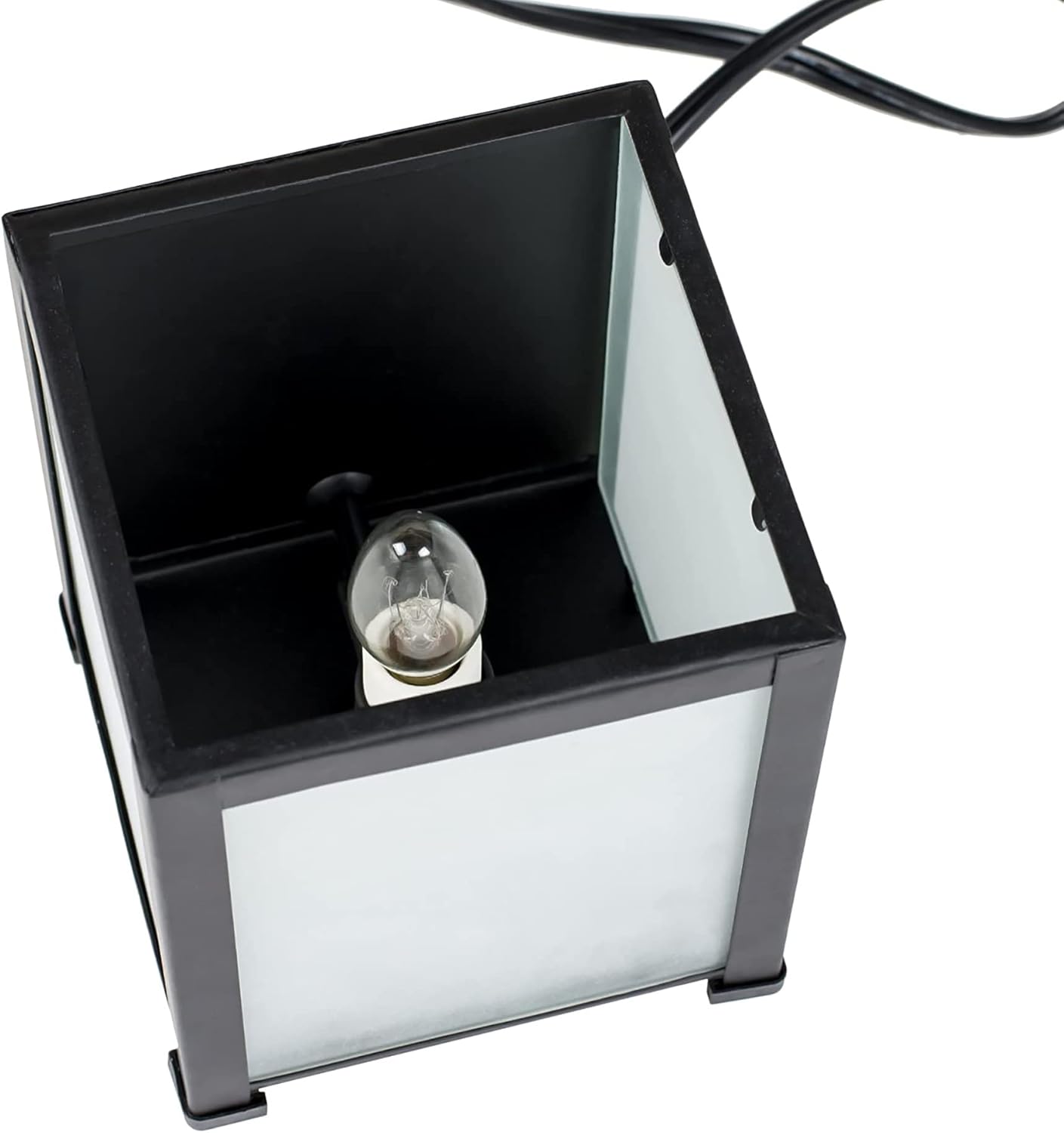 Elanze Designs Irish Blessings Black Metal Electrical Wax Tart and Oil Glass Lantern Warmer