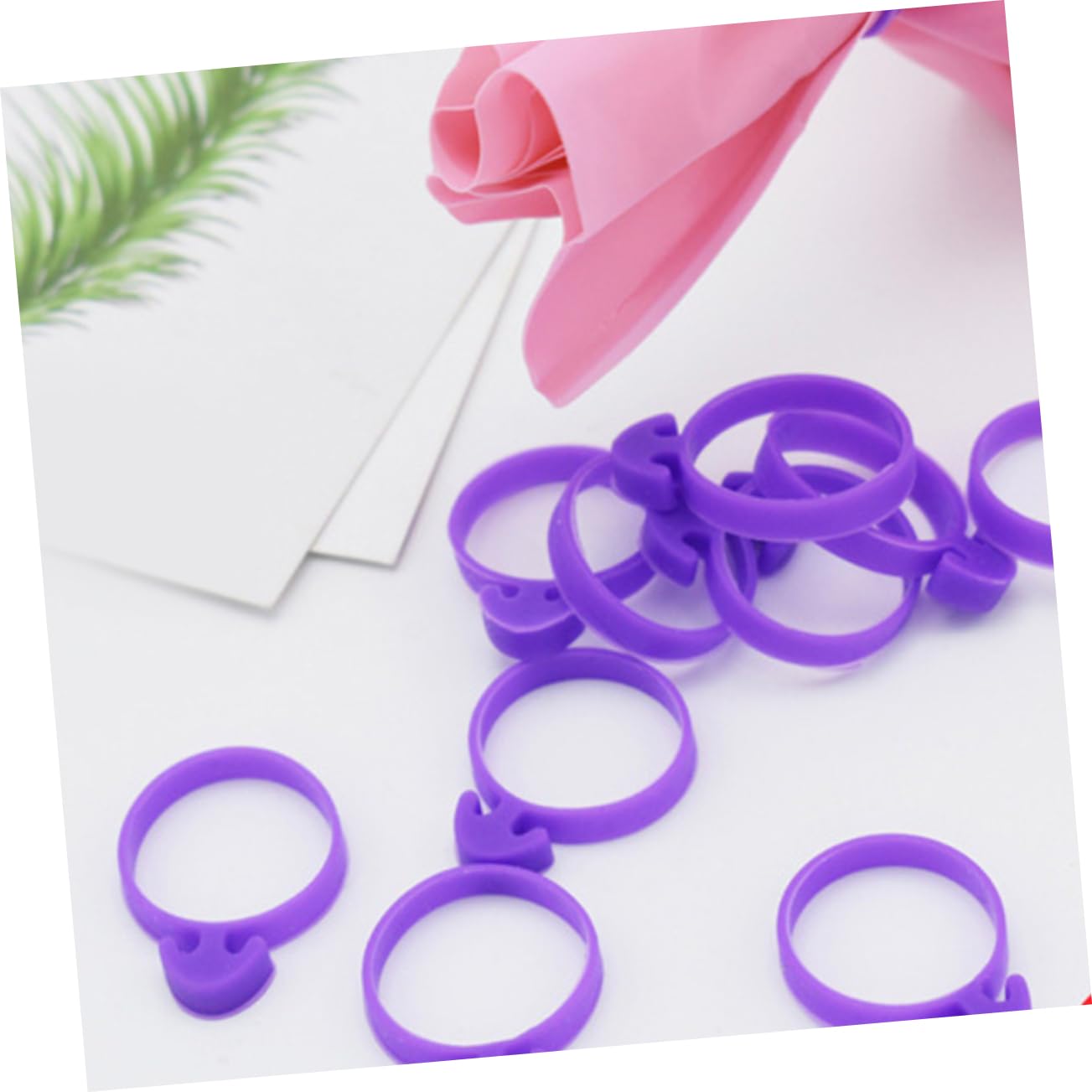 Amosfun 5 Juegos De Bridas De Silicona Versátiles para Manga Pastelera Anillos De Sellado Bridas De Fijación para Hornear Accesorios Decorativos De Cocina 50 Unidades X 5