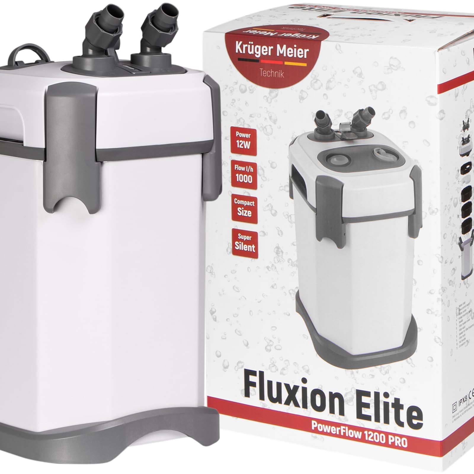 Kruger Meier Fluxion Elite 1200 PRO - filtr zewnętrzny do akwarium 100-250 litrów