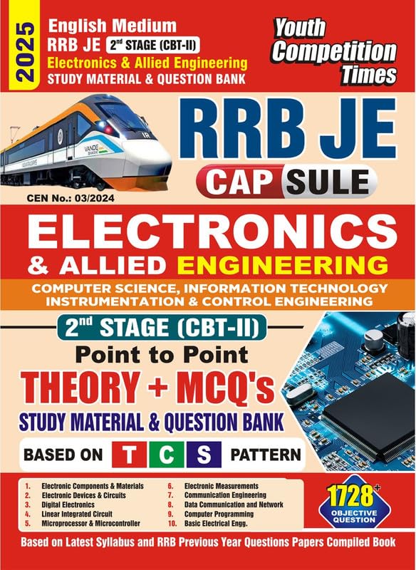 Image of RRB JE 2 Stage CBT II Electronics & Allied Engineering Study Material & Question Bank Capsule 2025 English Medium