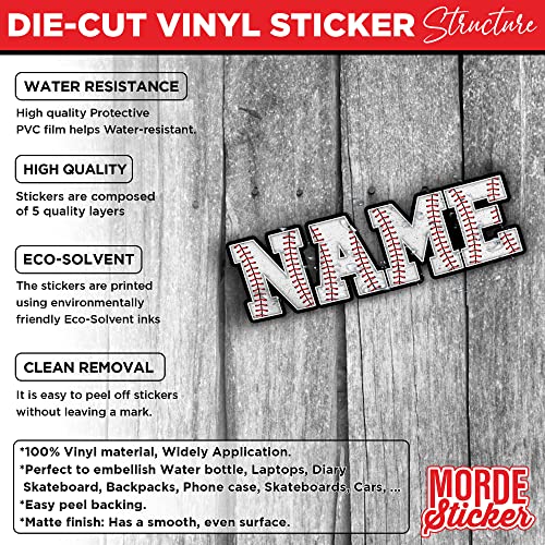 Mordesticker MORDESTICKER2023 Custom Name Sticker Baseball Softball Helmet Decal Personalized Name Hard Hat Stickers Die-Cut Vinyl Sticker For Hard Hat Laptop Water Bottle Phone Case Cars Merchandise Decor Decal Gift Idea thumb #3